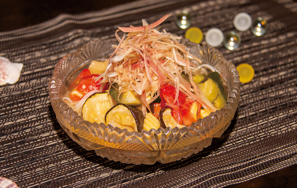 夏野菜のマリネそうめん